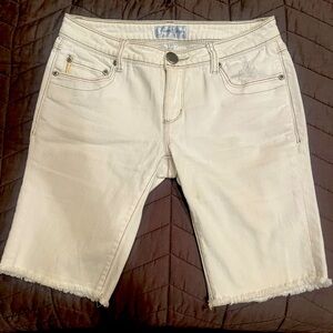 Dream Culture Shorts, White Distressed Denim, Size 27, knee length